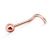 1.8mm Ball Silver Curved Nose Stud NSKB-845